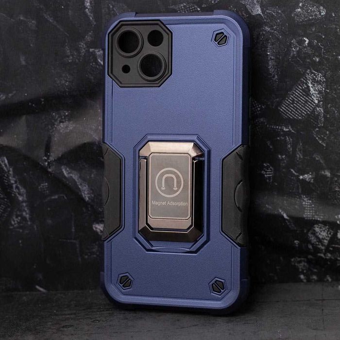 Plecki, Etui Pancerne Defender Bulky do Apple Iphone 12 granatowy