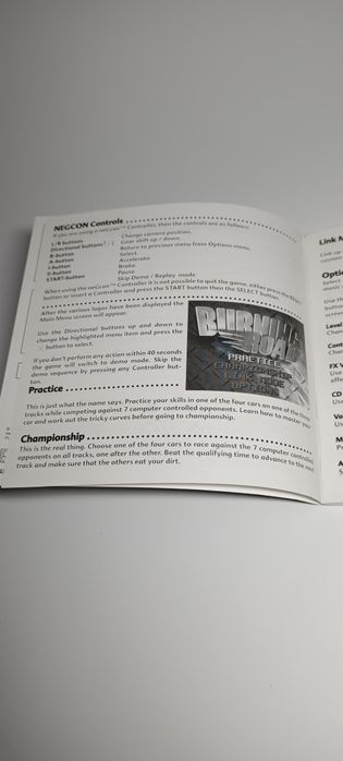 Burning Road książeczka instrukcja manual do gry Ps1 Psx PlayStation1