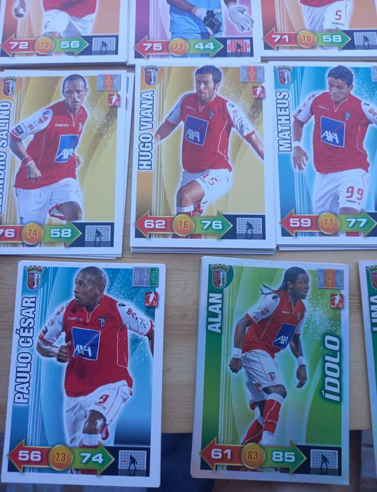 14 cartas/cromos/ Braga Adrenalyn xl 2010-11