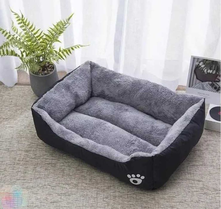 ХІТ Лежанка пуфік лежак м'яка тепла Зимова для собак р.L(до14 кг)чорна