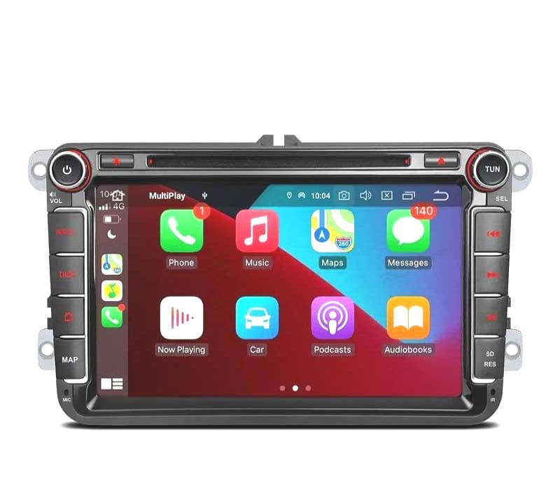 AUTO RADIO ANDROID 11 LCD TÁCTIL 8" VOLKSWAGEN VW PARA SEAT Y SKODA CARPLAY FULL RCA