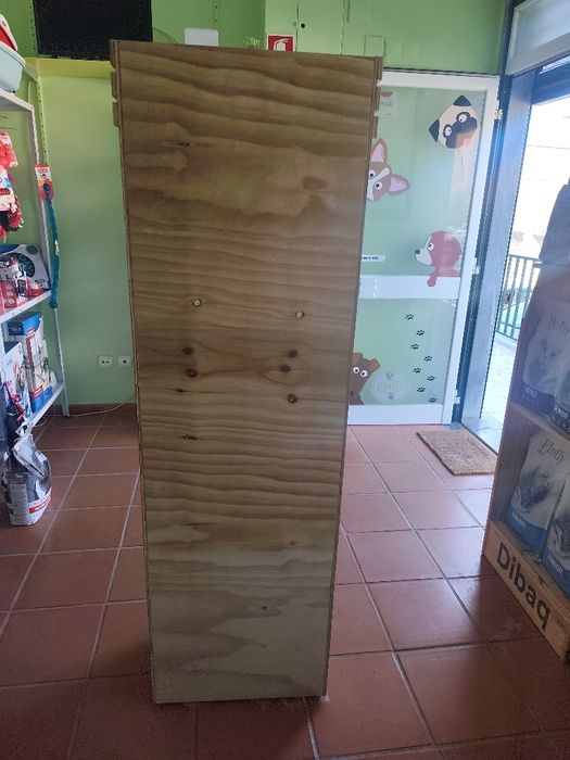 Expositor de Madeira para Loja – 5 Cestos Inclinados – Excelente Estado