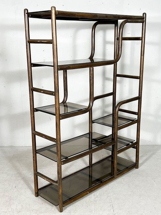 Regał | ścianka | room divider LUDVÍK VOLÁK Francja 1980s bambus