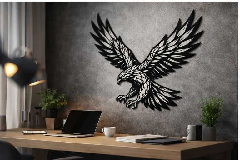 Metalowa dekoracja ścienna Orzeł