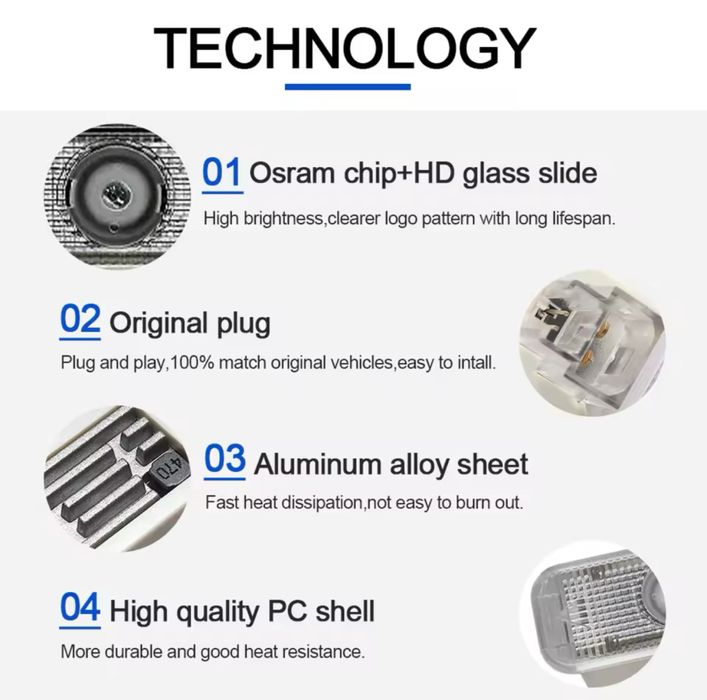 Audi невигораючі проектори логотипів Osram Гарантія Якість