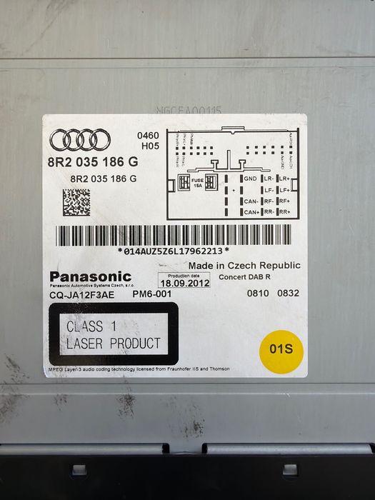 Radio Audi Concert 8R2035186G