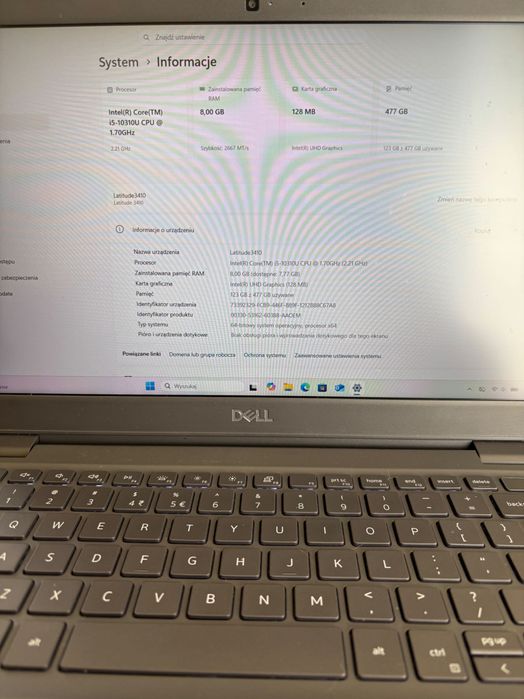 Dell Latitude 3410 i5  / 8 GBRAM / SSD NVMe 512 GB / Win11 pro