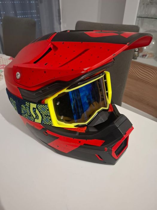 Capacete cross criança (XS) SCOTT + oculos Scott
