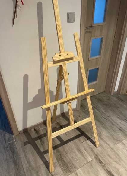 Drewniana Sztaluga Malarska Regulowana Składana Trójnożna Stabilna