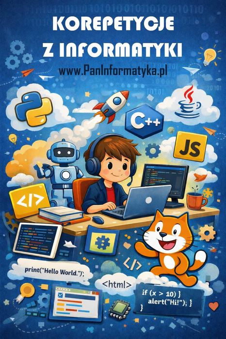 Korepetycje z informatyk i programowania w tym Scratch i inne.