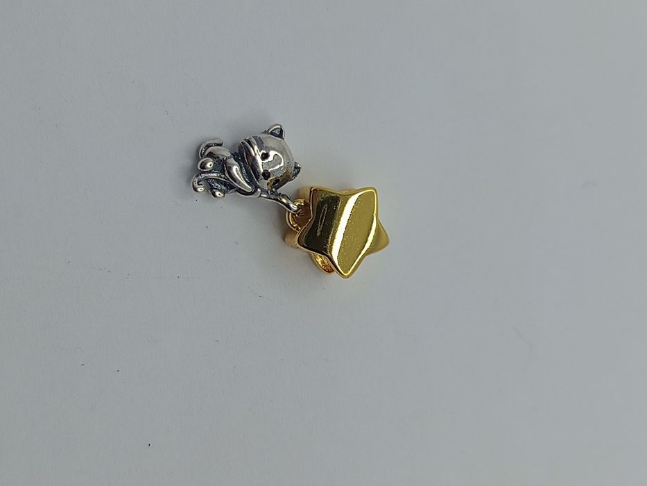 Nowy charms kotek z gwiazdką - srebro 925
