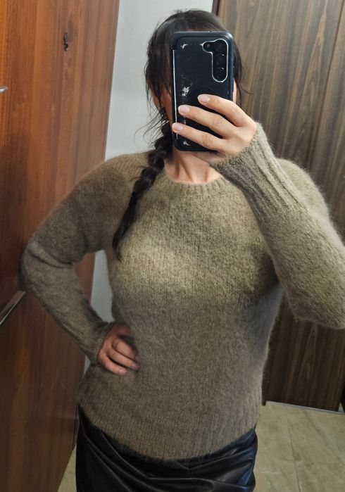 Beżowy sweter Zero assoluto alpaka wełna