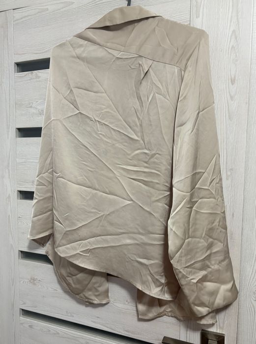 Elegancka koszula satynowa - Beżowa / Champagne