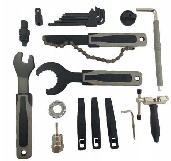 NOWY Zestaw NARZĘDZI ROWEROWYCH 20 Części + Walizka