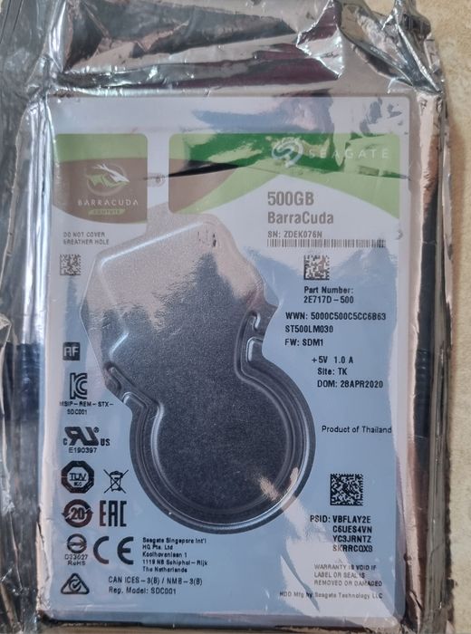 Disco Rígido Seagate BarraCuda 2.5" 500GB SATA3
