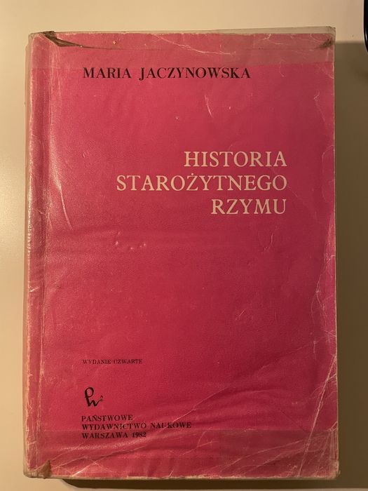 Maria Jaczynowska Historia Starożytnego Rzymu
