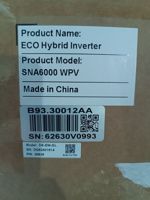Гібридний інвертор LuxPower SNA6000 WPV 6кВт 48V
