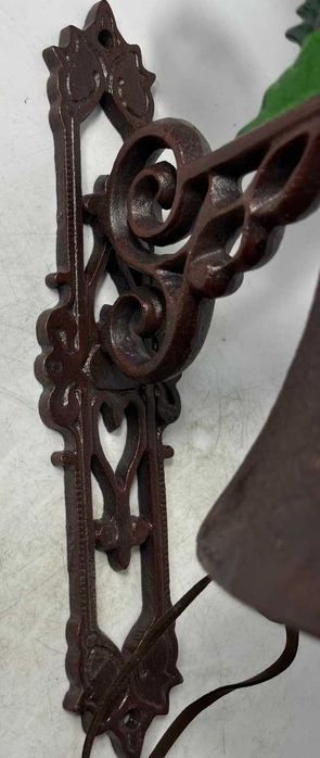 Piękny duży DZWON KOGUT kolorowy piejący dzwonek żeliwo