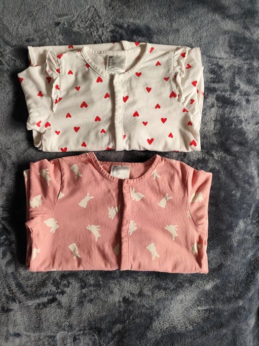 H&M piżama,pajacyk bez stóp 2 szt. r.98