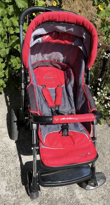 Дитячий червоний візочок детская каляска, rally quatro, Ідеальний стан