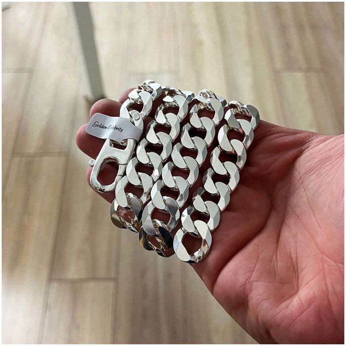 Potężny Srebrny Łańcuszek Męski Pancerka 60cm/15mm 152 Gram 925 + Grat