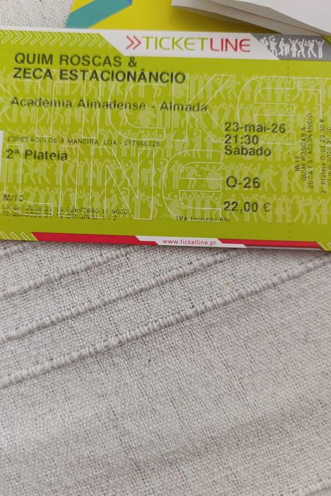 Bilhetes espetáculo (Quim Roscas e Zeca Estacionâncio)