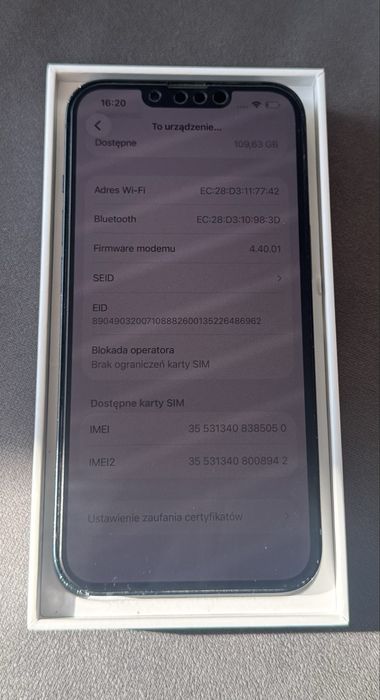 iPhone 14 128gb 100% Bateria | Midnight | Okazja !