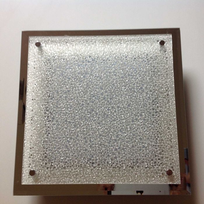 Plafon kinkiet lustro i szkło z kryształowym efektem