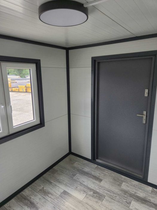 Domek z płyty PIR Stróżówka Portiernia 3,5x2 m Kontener Dostawa