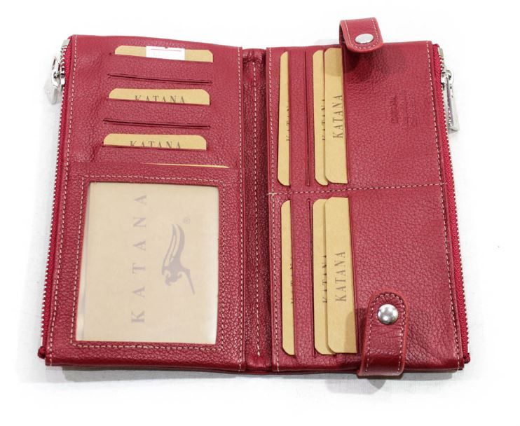 Женский кошелек из натуральной кожи katana (на кнопках)