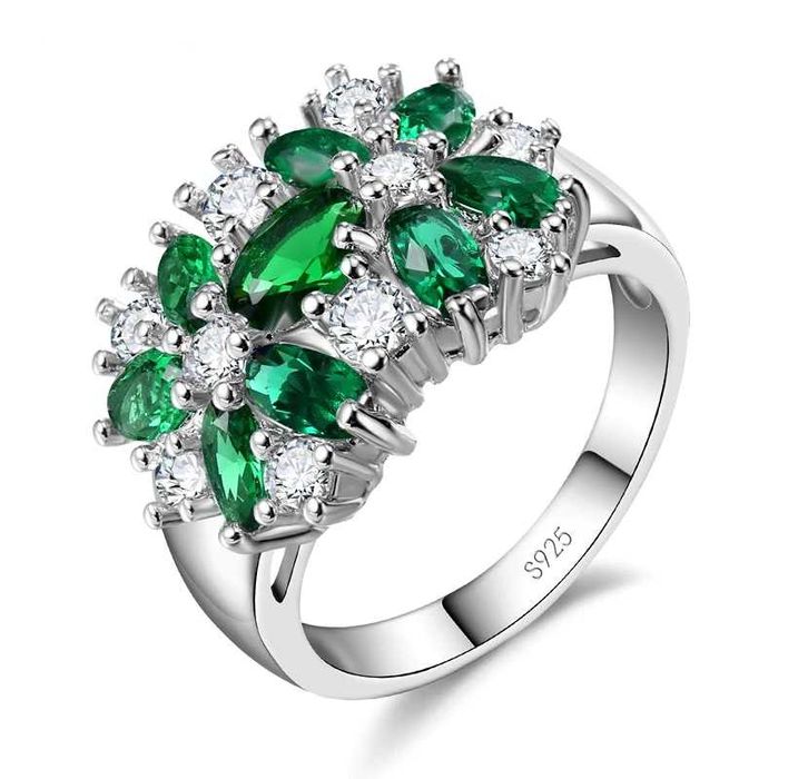 Komplet  ślubne dla odważnej panny młodej kolczyki i pierścionek 16