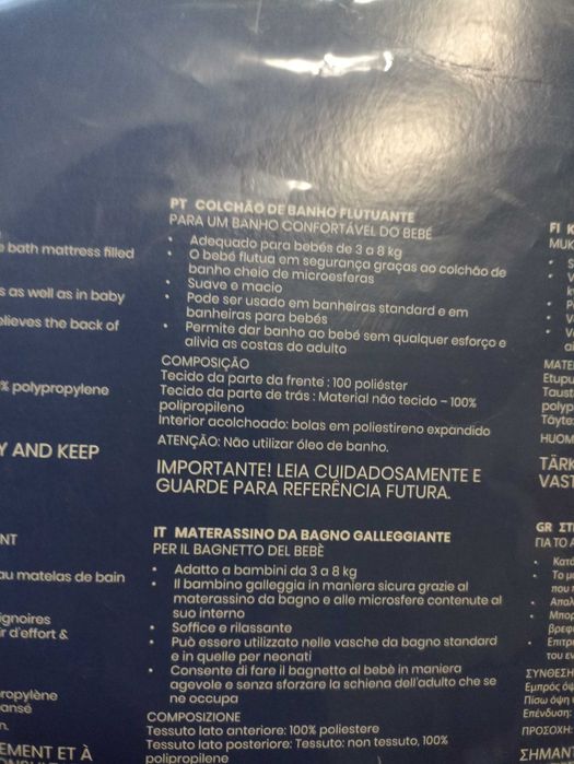 Colchão banho flutuante bebe doomoo