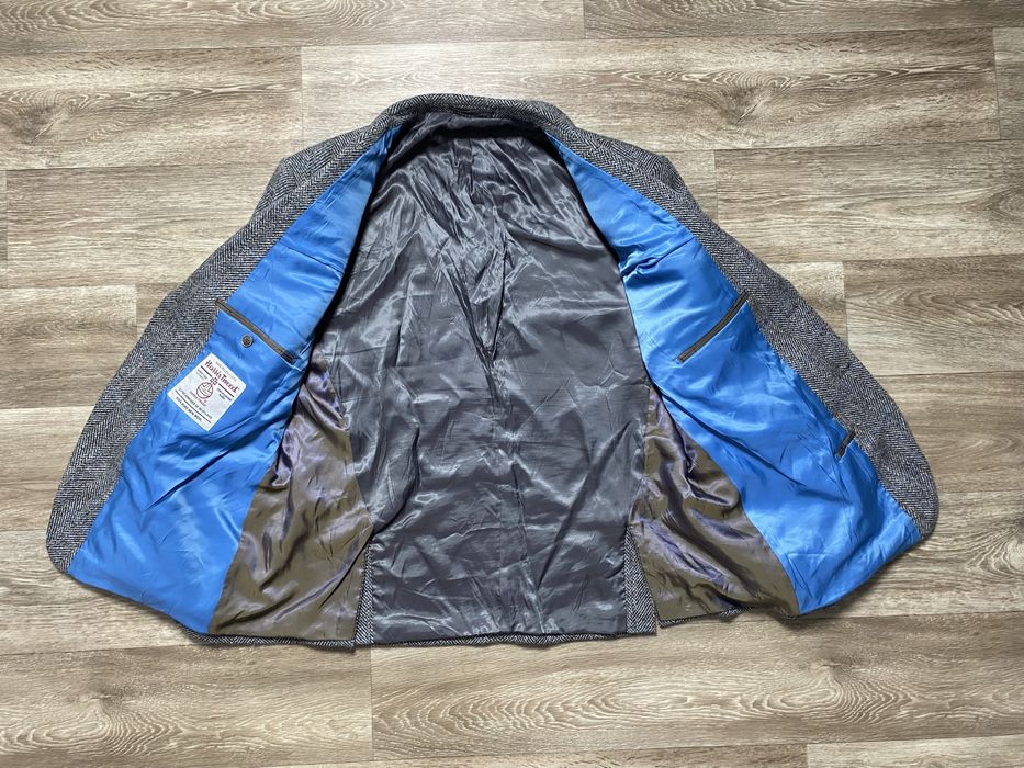 Harris Tweed Men’s Wool Blazer Grey Size 50S US 40S Шерстяний  Піджак