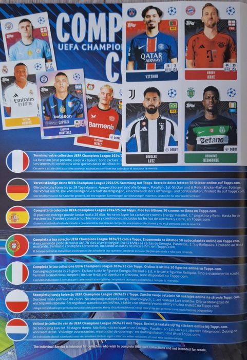 Album na naklejki Champions League