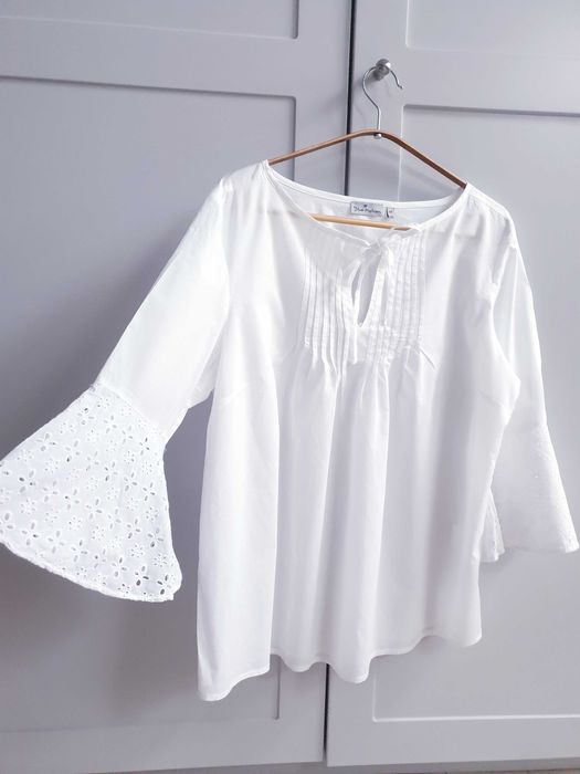 Biała haftowana bluzka koszula boho 40 42 Blue Motion