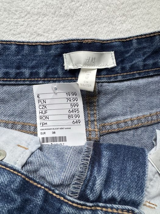 Nowa jeansowa spódnica H&M rozmiar 38 – klasyczny denim