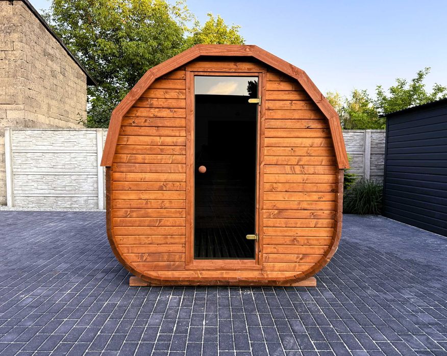 Sauna ogrodowa Grzybek Beczka 2m Dowolna Konfiguracja Nowość !