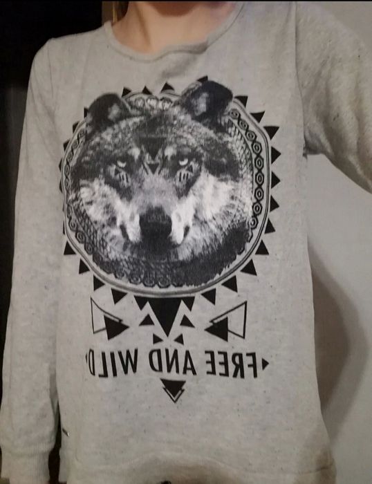 Bluza z wilkiem cropp