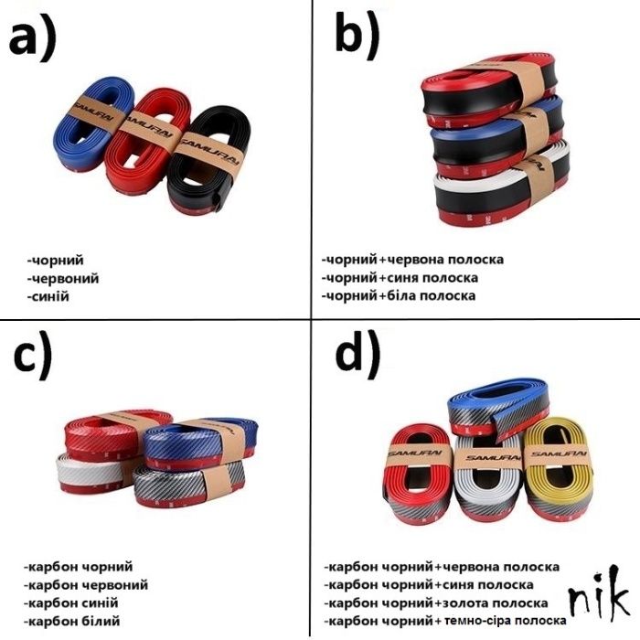 Карбонова губа 2,5 м на бампер, пороги для авто. Тюнінг, спідниця