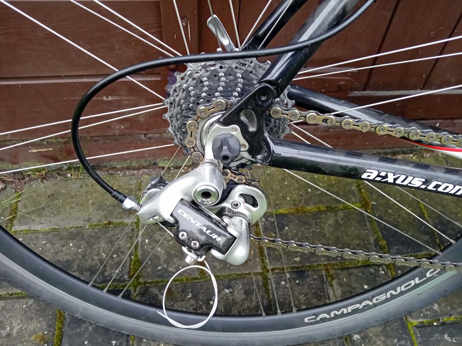 Karbonowy rower gravel, przełaj AXUS campagnolo 2x10 stan dobry