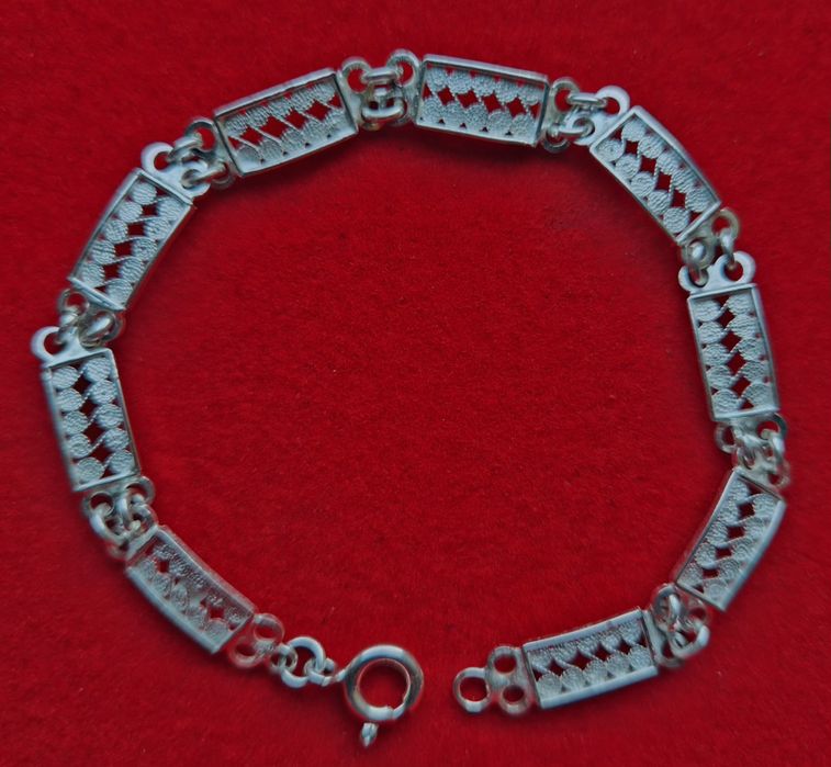 Pulseira de prata filigrana