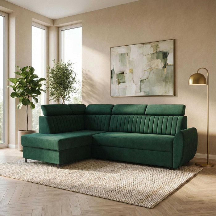 Narożnik SANTI MINI – Komfort | Funkcja spania | Podwójna Sprężyna |