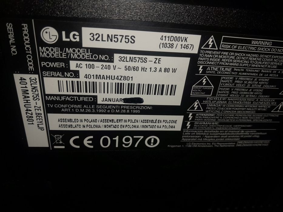 Dwa telewizory LG 32 cale i samsung 40 cala