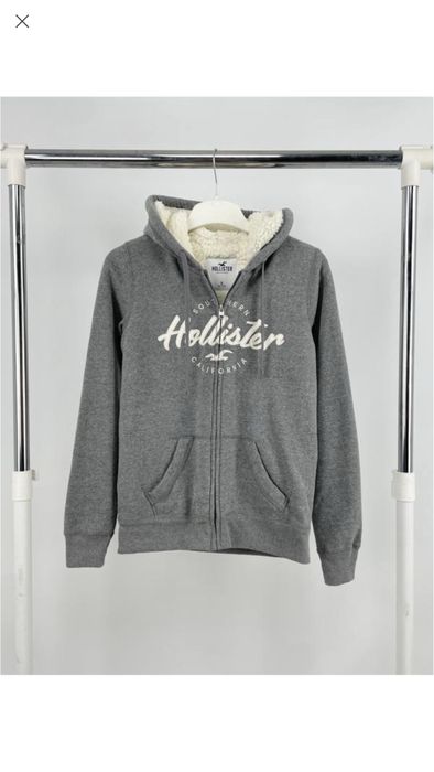 С Жіноча зіп худі Hollister кофта зип худи толстовка оригинал на меху