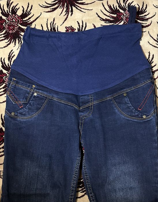 Джинси для вагітних Cemifa на флісі синього кольору