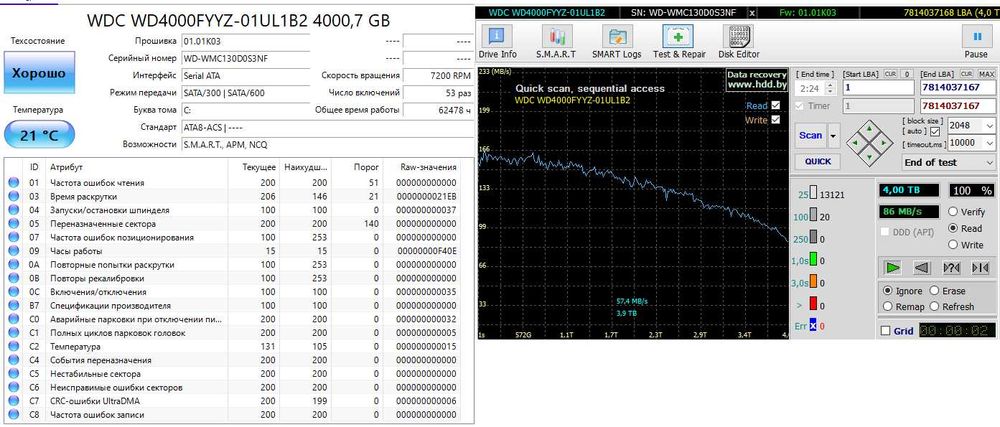 Жорсткий диск WD4000FYYZ 4Tb
