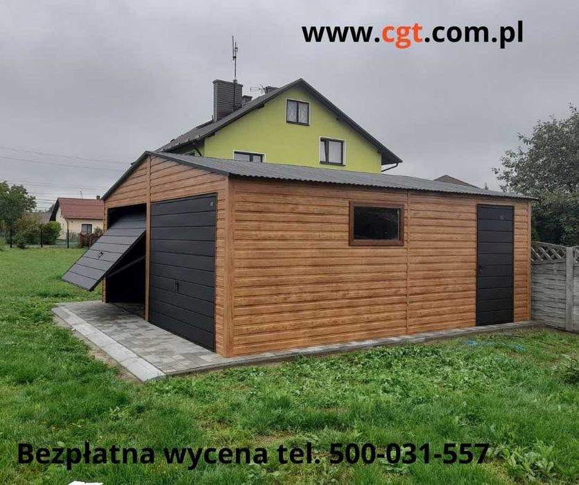 Garaż drewnopodobny 6,5m szeroki  x 6m długi/głęboki