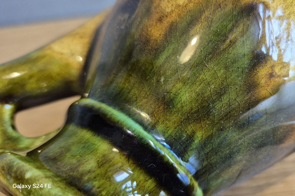 Piękny ceramiczny zestaw karafka z kieliszkami