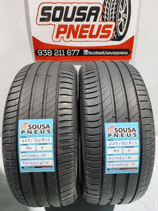 2 pneus semi novos 225-50R17 Michelin - Oferta da entrega
