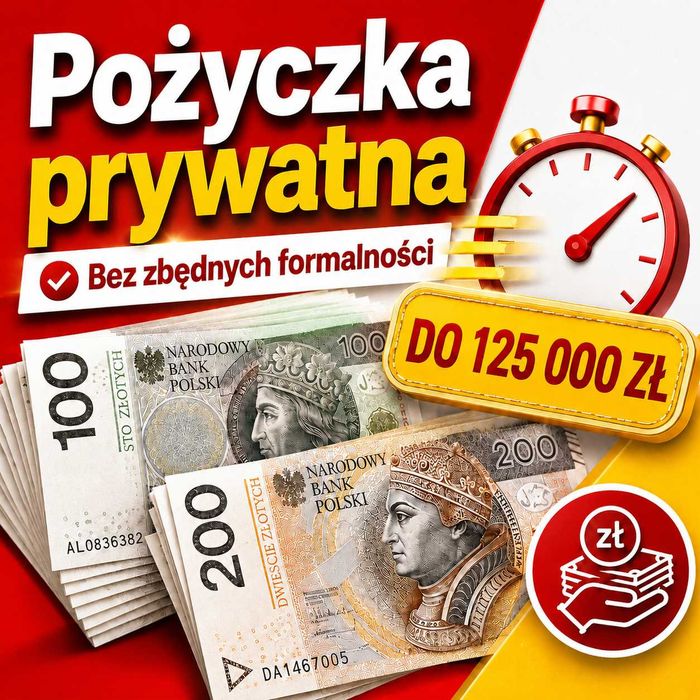 Pożyczka prywatna dla Ciebie nawet z komornikiem Szybka Decyzja!